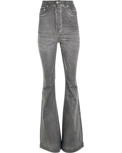 Rick Owens Bolan Bootcut Denim Trousers, , 100% Cotton - Grey