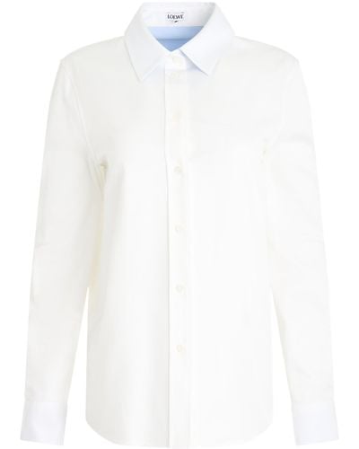 Loewe Cotton Shirt, Long Sleeves, , 100% Cotton - White
