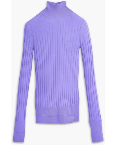 Marc Jacobs The Lightweight Ribbed Turtleneck - Purple