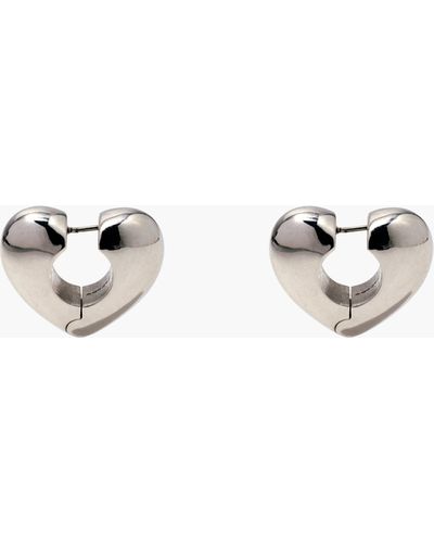 Marc Jacobs The Charmed Bubble Heart Hoops Earrings - Metallic