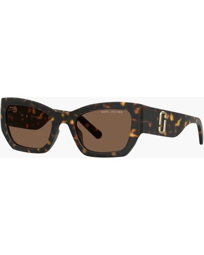 Marc Jacobs The J Marc Square Cat Eye Sunglasses - Brown