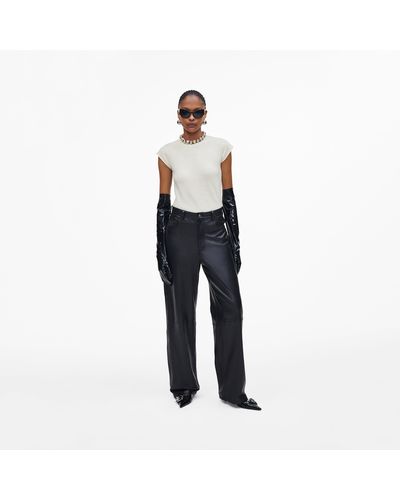 Marc Jacobs Oversized Leather Pants - Black