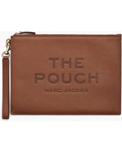 Marc Jacobs The Leather Large Pouch - Brown