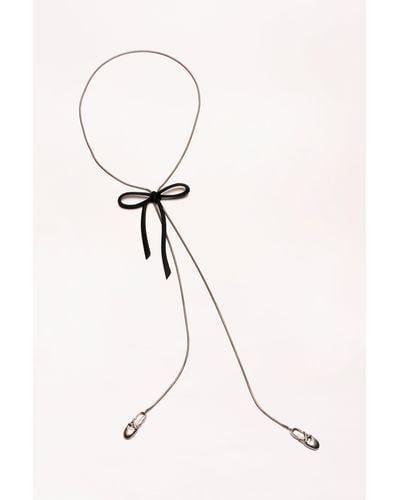 Marc Jacobs Sandy Liang Bow Bolo Necklace - Natural