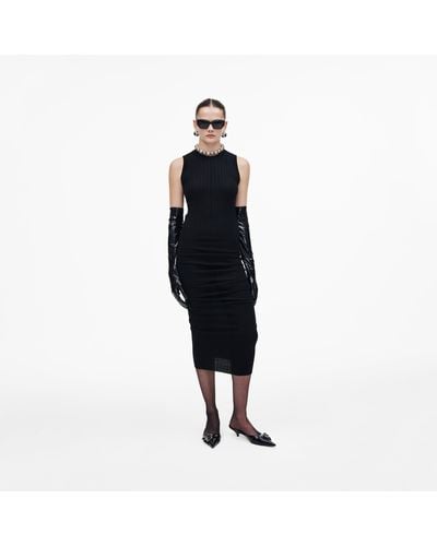 Marc Jacobs Fine Ribbed Merino Twisted Dress - Black