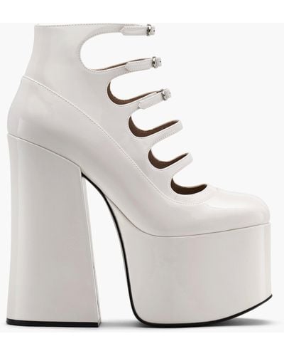Marc Jacobs The Patent Leather Kiki Ankle Boots - White