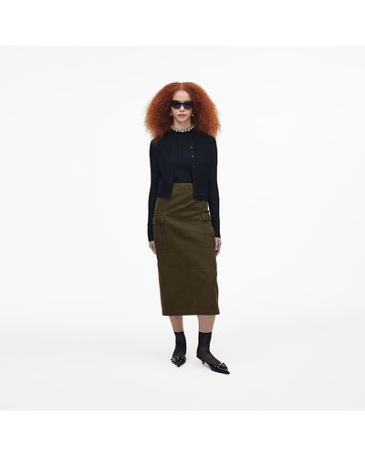 Marc Jacobs Cargo Canvas Slim Skirt - Black