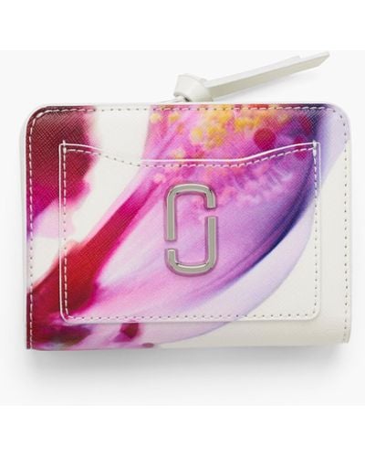 Marc Jacobs The Future Floral Utility Snapshot Mini Compact Wallet Bag - Pink