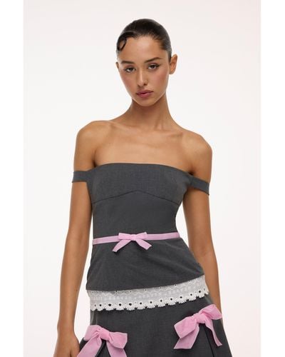 Marc Jacobs Tailored Bow Corset - Gray