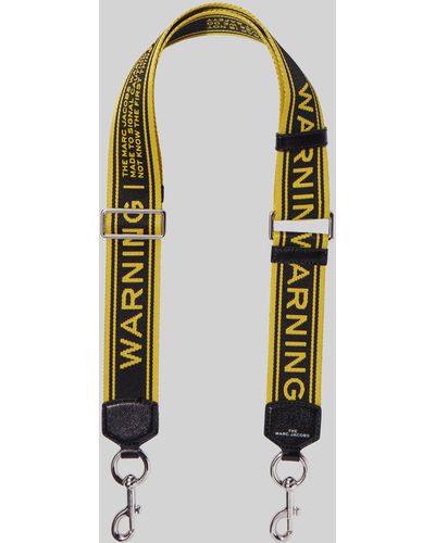 Marc Jacobs Warning Webbing Strap In Yellow Polyester