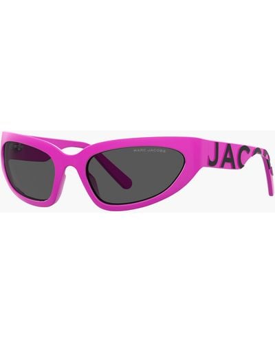Marc Jacobs The Bold Logo Wrapped Sunglasses - Purple