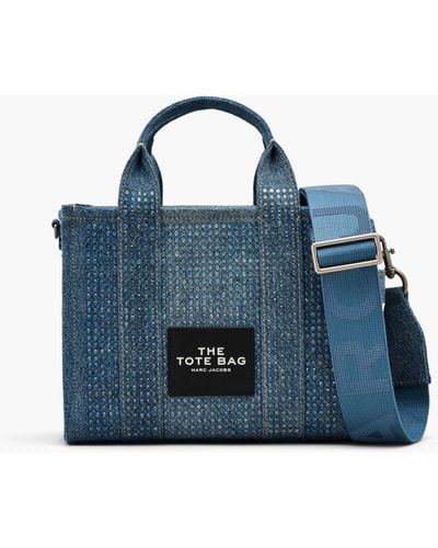 Marc Jacobs The Crystal Denim Small Tote Bag - Blue