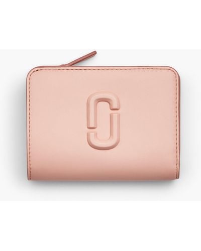 Marc Jacobs The Leather J Marc Mini Compact Wallet - Pink