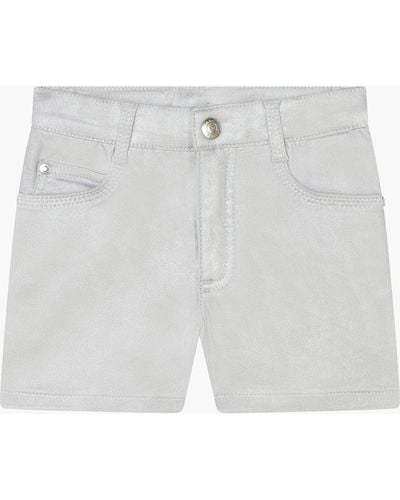 Marc Jacobs The Metallic Denim Shorts - White
