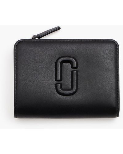 Marc Jacobs The Leather J Marc Mini Compact Wallet - Black