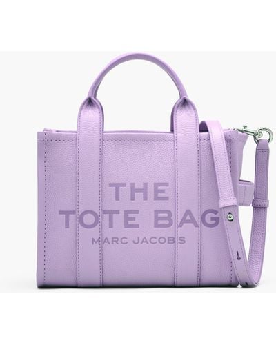 Marc Jacobs The Leather Small Tote Bag - Purple