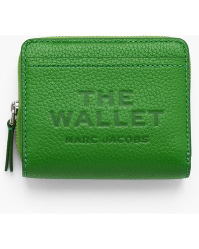 Marc Jacobs The Leather Mini Compact Wallet - Green