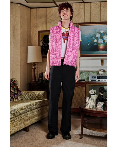 Marc Jacobs Print Puffer Vest - Pink
