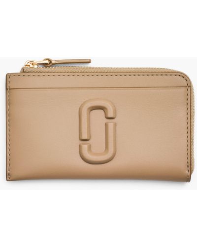 Marc Jacobs The Covered J Marc Top Zip Multi Wallet - Natural
