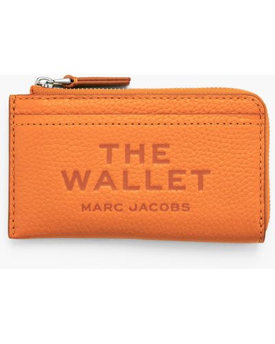 Marc Jacobs The Leather Top Zip Multi Wallet - Orange