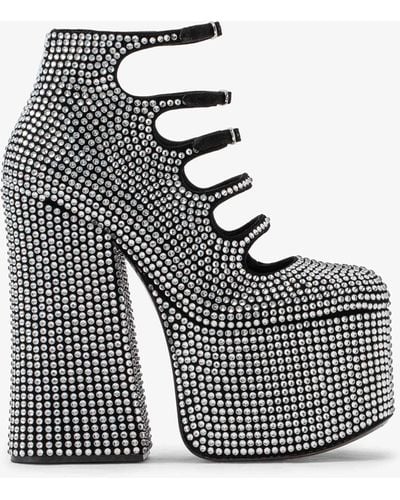 Marc Jacobs The Rhinestone Kiki Ankle Boots - Gray