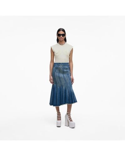 Marc Jacobs The Wave Denim Skirt - Blue