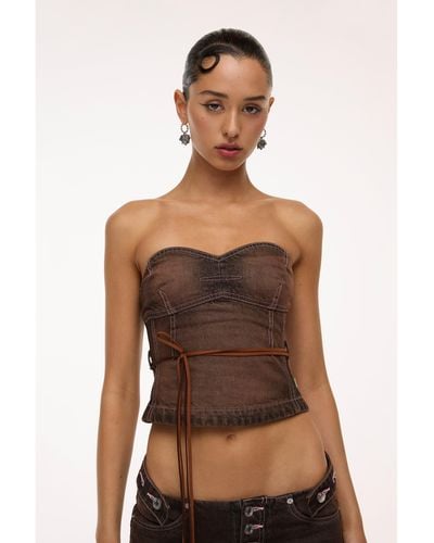 Marc Jacobs Strapless Bustier - Brown