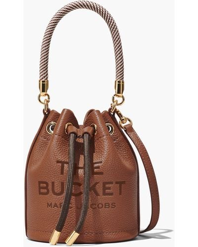 Marc Jacobs The Leather Mini Bucket Bag - Brown