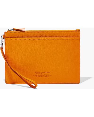 Marc Jacobs The Leather Small Wristlet - Orange