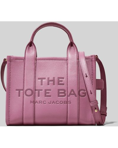 Marc Jacobs The Leather Mini Tote Bag - Purple