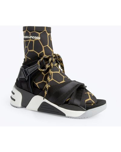 Marc Jacobs Somewhere Sport Sandal With Sock - Black
