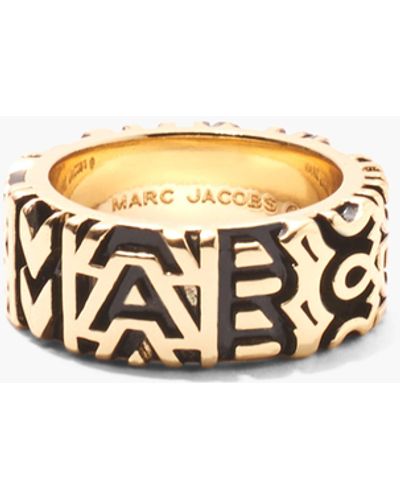 Marc Jacobs The Monogram Engraved Ring - White