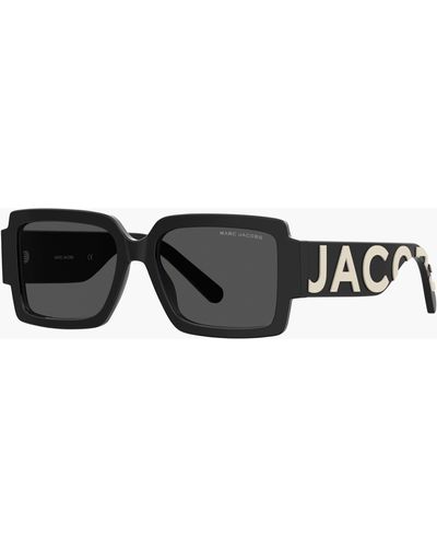 Marc Jacobs The Bold Logo Square Sunglasses - Black