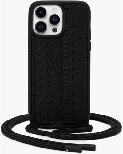 Marc Jacobs The Monogram Iphone 14 Pro Max Crossbody Case - Black