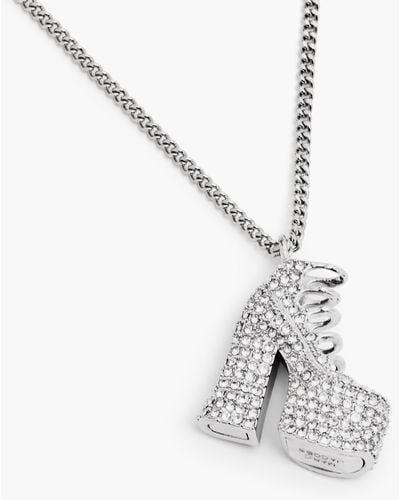 Marc Jacobs The Pave Kiki Boots Necklace - White