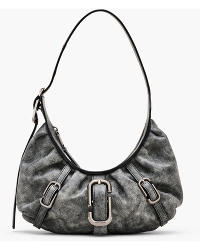 Marc Jacobs The Distressed Leather Buckle Bag - Black