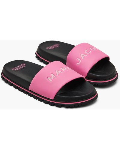 Marc Jacobs The Leather Slide - Pink