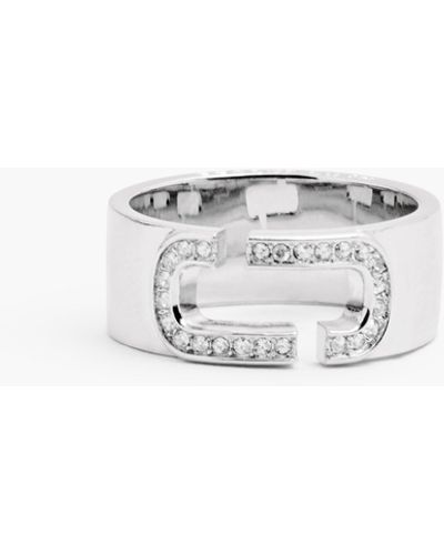 Marc Jacobs The J Marc Crystal Ring - White