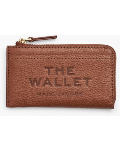 Marc Jacobs The Leather Top Zip Multi Wallet - Brown