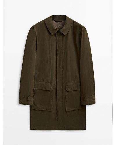 Green MASSIMO DUTTI Jackets for Men | Lyst