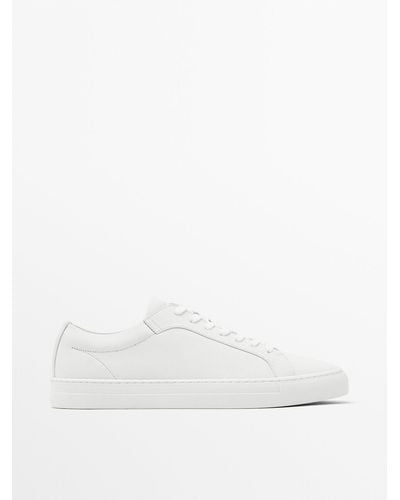 MASSIMO DUTTI Nappa Sneakers - White