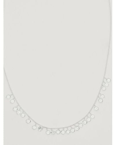 MASSIMO DUTTI Necklace With Zirconia Detail - White