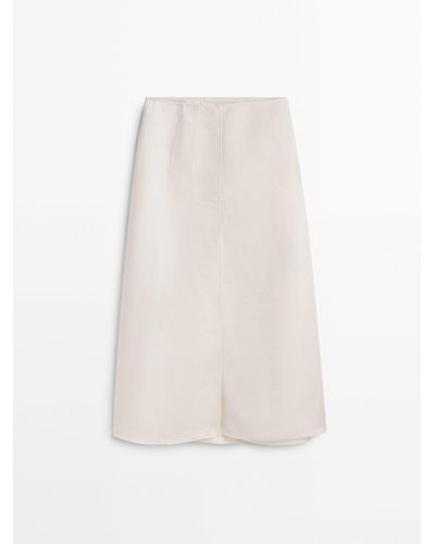 MASSIMO DUTTI Wrap Skirt - Limited Edition - White