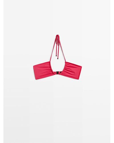 MASSIMO DUTTI Bandeau Bikini Top - Pink