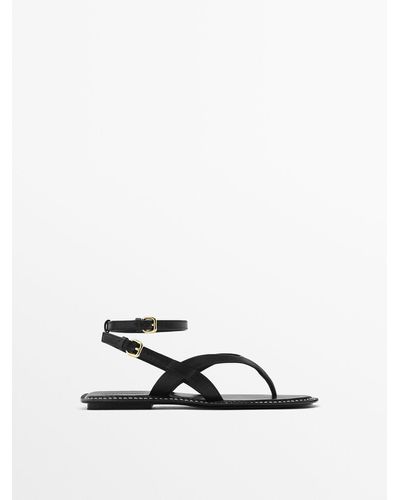 MASSIMO DUTTI Flat sandals for Women | Online Sale up to 58% off | Lyst