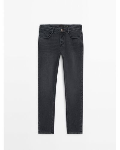 MASSIMO DUTTI Tapered Fit Jeans - Gray