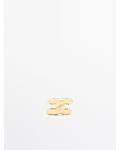 MASSIMO DUTTI Ring With Knot Detail - White