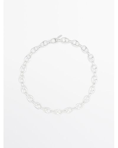 MASSIMO DUTTI Chain Link Necklace - White