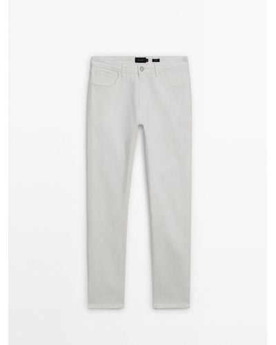 MASSIMO DUTTI Slim Fit Jeans - White