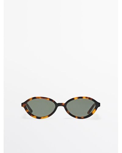 MASSIMO DUTTI Tortoiseshell Effect Sunglasses - Brown